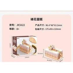 JAKI JK5622 5622 non  BÁNH TRANG TRÍ bộ đồ chơi xếp lắp ráp ghép mô hình THE GOURMET JOURNAL FLOWER CAKE