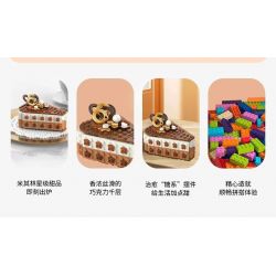 JAKI JK5621 5621 non  SÔCÔLA MILLE-FEUILLE bộ đồ chơi xếp lắp ráp ghép mô hình THE GOURMET JOURNAL CHOCO LAYER CAKE