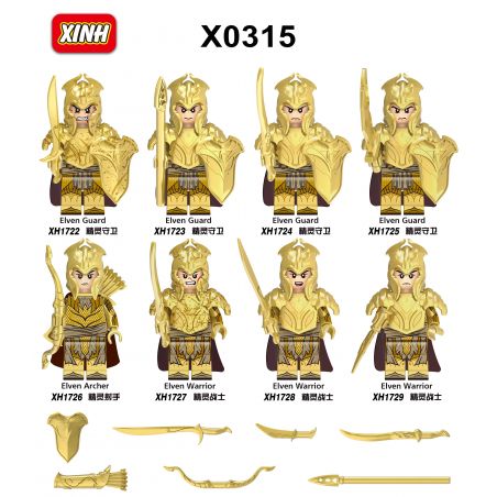XINH X0315 0315 1722 1723 1724 1725 1726 1727 1728 1729 non  8 NHÂN VẬT NHỎ NGƯỜI BẢO VỆ CHÚA TỂ CỦA NHỮNG CHIẾC NHẪN bộ đồ chơi xếp lắp ráp ghép mô hình The Lord Of The Rings Chúa Nhẫn