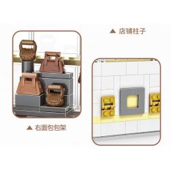 ZHEGAO 00315 non  CAMERK BUCKLE STREET VIEW bộ đồ chơi xếp lắp ráp ghép mô hình BAG SHOP 380 khối