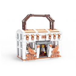 ZHEGAO 00314 non  ĐÔI CÁNH CỬA CẢNH ĐƯỜNG PHỐ bộ đồ chơi xếp lắp ráp ghép mô hình BAG SHOP 380 khối