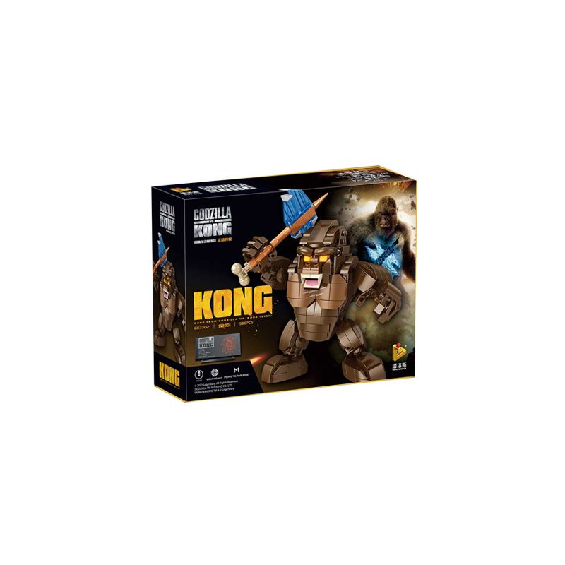 PanlosBrick 687302 Panlos Brick 687302 non  KING KONG PHIÊN BẢN Q bộ đồ chơi xếp lắp ráp ghép mô hình Movie & Game Phim Và Trò Chơi 566 khối