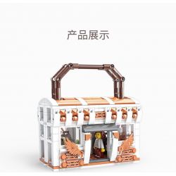 ZHEGAO 00314 non  ĐÔI CÁNH CỬA CẢNH ĐƯỜNG PHỐ bộ đồ chơi xếp lắp ráp ghép mô hình BAG SHOP 380 khối