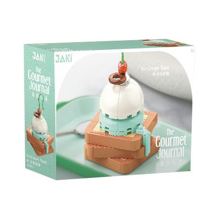 JAKI JK5618 5618 non  KEM NƯỚNG bộ đồ chơi xếp lắp ráp ghép mô hình THE GOURMET JOURNAL ICE-CREAM TOAST