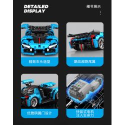 SEMBO WEKKI VIGGI 715003 non  TÍCH LŨY VŨ KHÍ XE THỂ THAO HONGQI S9 tỷ lệ 1:14 bộ đồ chơi xếp lắp ráp ghép mô hình  Kỹ Thuật Công Nghệ Cao Mô Hình Phương Tiện 1080 khối