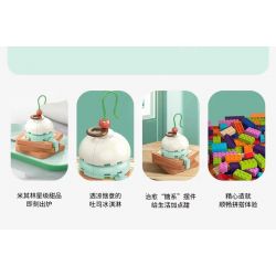 JAKI JK5618 5618 non  KEM NƯỚNG bộ đồ chơi xếp lắp ráp ghép mô hình THE GOURMET JOURNAL ICE-CREAM TOAST