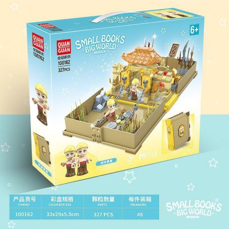 QuanGuan 100162 Quan Guan 100162 non  PHÁO ĐÀI THÀNH PHỐ bộ đồ chơi xếp lắp ráp ghép mô hình Small Books Big World Cuốn Sách Nhỏ Thế Giới Lớn 327 khối