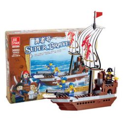 JIESTAR 30002 non  TÀU CƯỚP BIỂN DŨNG CẢM bộ đồ chơi xếp lắp ráp ghép mô hình Pirates Of The Caribbean SUPER BRAVE Cướp Biển Vùng Caribe