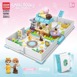 QuanGuan 100161 Quan Guan 100161 non  CỬA HÀNG KEM bộ đồ chơi xếp lắp ráp ghép mô hình Small Books Big World Cuốn Sách Nhỏ Thế Giới Lớn 330 khối