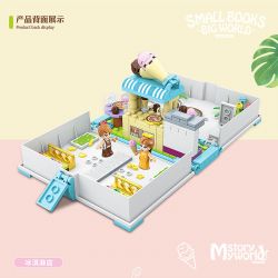 QuanGuan 100161 Quan Guan 100161 non  CỬA HÀNG KEM bộ đồ chơi xếp lắp ráp ghép mô hình Small Books Big World Cuốn Sách Nhỏ Thế Giới Lớn 330 khối