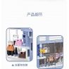 ZHEGAO 00312 non  NHÌN RA ĐƯỜNG PHỐ TRẮNG XANH bộ đồ chơi xếp lắp ráp ghép mô hình BAG SHOP 386 khối