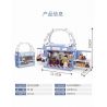 ZHEGAO 00312 non  NHÌN RA ĐƯỜNG PHỐ TRẮNG XANH bộ đồ chơi xếp lắp ráp ghép mô hình BAG SHOP 386 khối