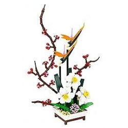 QIZHILE 92038 non  HOA THUỶ TIÊN VÀNG bộ đồ chơi xếp lắp ráp ghép mô hình Flowers NARCISSUS 800 khối