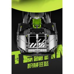 SEMBO WEKKI VIGGI 715002 non  CRAZY GEAR XE THỂ THAO CHIẾN BINH PEUGEOT 1:14 tỷ lệ 1:14 bộ đồ chơi xếp lắp ráp ghép mô hình  Kỹ Thuật Công Nghệ Cao Mô Hình Phương Tiện 1100 khối