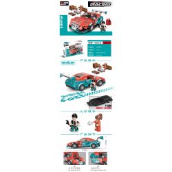 Decool 28001 Jisi 28001 non  THEO DÕI ĐIÊN bộ đồ chơi xếp lắp ráp ghép mô hình Speed Champions Racing Cars FAST RACING PACEMAKER Đua Xe Công Thức 404 khối