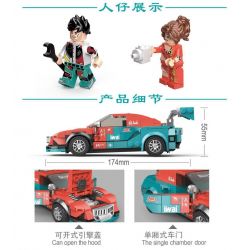 Decool 28001 Jisi 28001 non  THEO DÕI ĐIÊN bộ đồ chơi xếp lắp ráp ghép mô hình Speed Champions Racing Cars FAST RACING PACEMAKER Đua Xe Công Thức 404 khối