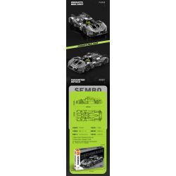 SEMBO WEKKI VIGGI 715002 non  CRAZY GEAR XE THỂ THAO CHIẾN BINH PEUGEOT 1:14 tỷ lệ 1:14 bộ đồ chơi xếp lắp ráp ghép mô hình  Kỹ Thuật Công Nghệ Cao Mô Hình Phương Tiện 1100 khối