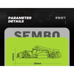 SEMBO WEKKI VIGGI 715002 non  CRAZY GEAR XE THỂ THAO CHIẾN BINH PEUGEOT 1:14 tỷ lệ 1:14 bộ đồ chơi xếp lắp ráp ghép mô hình  Kỹ Thuật Công Nghệ Cao Mô Hình Phương Tiện 1100 khối