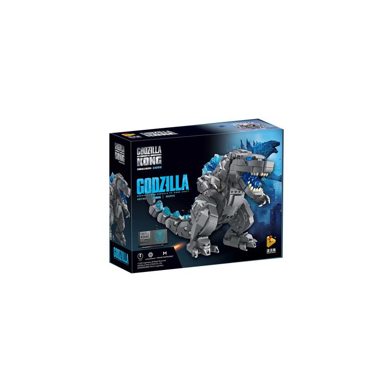 PanlosBrick 687301 Panlos Brick 687301 non  PHIÊN BẢN Q CỦA GODZILLA bộ đồ chơi xếp lắp ráp ghép mô hình Chúa Tể Quái Vật 853 khối