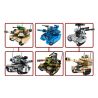 QIAO LE TONG TS88052 88052 non  SUPER TANK 6 COMPIZE M1A2 MEKATANK XE TĂNG AMX-56 CHEETAH LEOPARD-2A6 BỂ PLZ-05 bộ đồ chơi xếp lắp ráp ghép mô hình TANK ALLIANCE 2145 khối