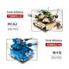 QIAO LE TONG TS88052 88052 non  SUPER TANK 6 COMPIZE M1A2 MEKATANK XE TĂNG AMX-56 CHEETAH LEOPARD-2A6 BỂ PLZ-05 bộ đồ chơi xếp lắp ráp ghép mô hình TANK ALLIANCE 2145 khối