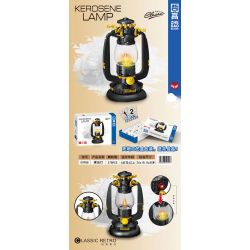 ZHEGAO 00988 non  ĐÈN DẦU CỔ ĐIỂN bộ đồ chơi xếp lắp ráp ghép mô hình Creator KEROSENE LAMP Sáng Tạo 378 khối