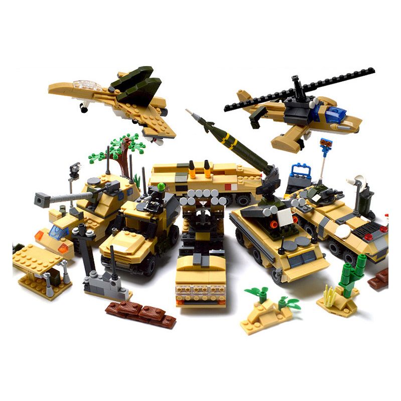 QIAO LE TONG TS11107 11107 non  KẾT HỢP CHIẾN ĐẤU bộ đồ chơi xếp lắp ráp ghép mô hình 635 khối