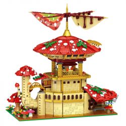 ZHEGAO 01015 non  KHÁCH SẠN LINH CHI bộ đồ chơi xếp lắp ráp ghép mô hình Creator GLOSSY GANODERMA HOTEL Sáng Tạo 2763 khối