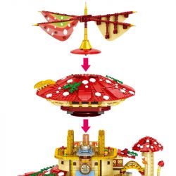 ZHEGAO 01015 non  KHÁCH SẠN LINH CHI bộ đồ chơi xếp lắp ráp ghép mô hình Creator GLOSSY GANODERMA HOTEL Sáng Tạo 2763 khối