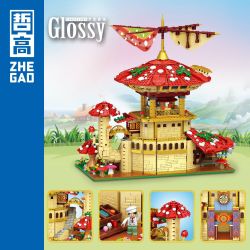 ZHEGAO 01015 non  KHÁCH SẠN LINH CHI bộ đồ chơi xếp lắp ráp ghép mô hình Creator GLOSSY GANODERMA HOTEL Sáng Tạo 2763 khối