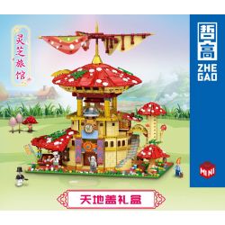 ZHEGAO 01015 non  KHÁCH SẠN LINH CHI bộ đồ chơi xếp lắp ráp ghép mô hình Creator GLOSSY GANODERMA HOTEL Sáng Tạo 2763 khối