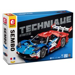 SEMBO WEKKI VIGGI 715001 non  TRANG BỊ XE THỂ THAO FORD GT tỷ lệ 1:14 bộ đồ chơi xếp lắp ráp ghép mô hình  Kỹ Thuật Công Nghệ Cao Mô Hình Phương Tiện 1257 khối