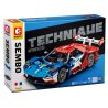 SEMBO WEKKI VIGGI 715001 non  TRANG BỊ XE THỂ THAO FORD GT tỷ lệ 1:14 bộ đồ chơi xếp lắp ráp ghép mô hình  Kỹ Thuật Công Nghệ Cao Mô Hình Phương Tiện 1257 khối