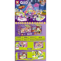 SX 3053 non  CUỘC THI LÀM BÁNH PHỐ ẨM THỰC 8 LOẠI bộ đồ chơi xếp lắp ráp ghép mô hình Girl GIRLS Con Gái 613 khối