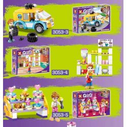 SX 3053 non  CUỘC THI LÀM BÁNH PHỐ ẨM THỰC 8 LOẠI bộ đồ chơi xếp lắp ráp ghép mô hình Girl GIRLS Con Gái 613 khối