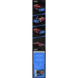 SEMBO WEKKI VIGGI 715001 non  TRANG BỊ XE THỂ THAO FORD GT tỷ lệ 1:14 bộ đồ chơi xếp lắp ráp ghép mô hình  Kỹ Thuật Công Nghệ Cao Mô Hình Phương Tiện 1257 khối