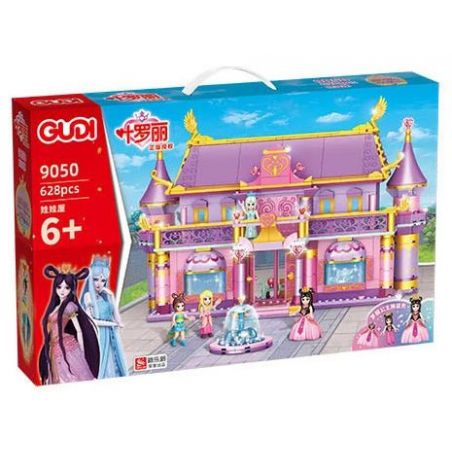 GUDI 9050 non  NGÔI NHÀ BÚP BÊ bộ đồ chơi xếp lắp ráp ghép mô hình Yeloli 628 khối