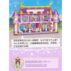 GUDI 9050 non  NGÔI NHÀ BÚP BÊ bộ đồ chơi xếp lắp ráp ghép mô hình Yeloli 628 khối