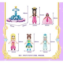 GUDI 9050 non  NGÔI NHÀ BÚP BÊ bộ đồ chơi xếp lắp ráp ghép mô hình Yeloli 628 khối