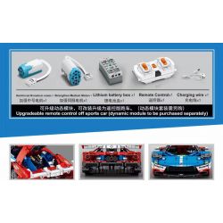 SEMBO WEKKI VIGGI 715001 non  TRANG BỊ XE THỂ THAO FORD GT tỷ lệ 1:14 bộ đồ chơi xếp lắp ráp ghép mô hình  Kỹ Thuật Công Nghệ Cao Mô Hình Phương Tiện 1257 khối