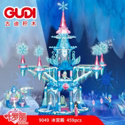 GUDI 9049 non  CUNG ĐIỆN BĂNG bộ đồ chơi xếp lắp ráp ghép mô hình Yeloli 459 khối