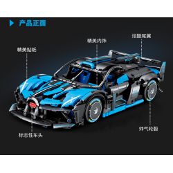 SEMBO WEKKI VIGGI 715000 non  TÍCH LŨY CRAZY BIAO BUGATTI X TORNADO tỷ lệ 1:14 bộ đồ chơi xếp lắp ráp ghép mô hình  BUGATTI BOLIDE Kỹ Thuật Công Nghệ Cao Mô Hình Phương Tiện 1499 khối