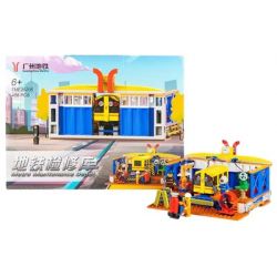 GUANGZHOU METRO TME20205 20205 non  TRẠM BẢO TRÌ TÀU ĐIỆN NGẦM bộ đồ chơi xếp lắp ráp ghép mô hình Trains Tàu Hỏa 456 khối