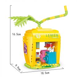 COGO 13809-2 non  GIẶT CHANH bộ đồ chơi xếp lắp ráp ghép mô hình Mini Modular FRUIT TREE Đường Phố Thu Nhỏ 277 khối