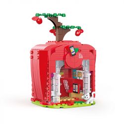 COGO 13809-1 non  CỬA HÀNG KỸ THUẬT SỐ APPLE bộ đồ chơi xếp lắp ráp ghép mô hình Mini Modular FRUIT TREE Đường Phố Thu Nhỏ 275 khối