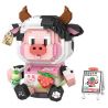 LOZ 8134 non  SỮA LO MÂM XÔI bộ đồ chơi xếp lắp ráp ghép mô hình STRAWBERRY PIGGY 1060 khối