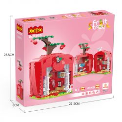 COGO 13809-1 non  CỬA HÀNG KỸ THUẬT SỐ APPLE bộ đồ chơi xếp lắp ráp ghép mô hình Mini Modular FRUIT TREE Đường Phố Thu Nhỏ 275 khối