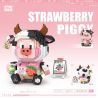 LOZ 8134 non  SỮA LO MÂM XÔI bộ đồ chơi xếp lắp ráp ghép mô hình STRAWBERRY PIGGY 1060 khối