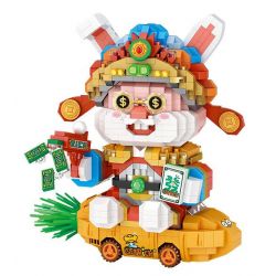 LOZ 8138 non  THỎ TIỀN bộ đồ chơi xếp lắp ráp ghép mô hình 1200 khối