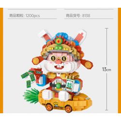 LOZ 8138 non  THỎ TIỀN bộ đồ chơi xếp lắp ráp ghép mô hình 1200 khối